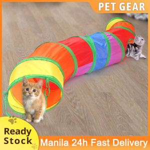 Foldable Pet Rainbow Tunnel Toy: A Fun & Durable Cat Cave