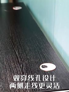 （ready stock）Computer Desk Gaming Desk home office learning Desk black frame carbon fiber pattern 电竞桌 电脑桌