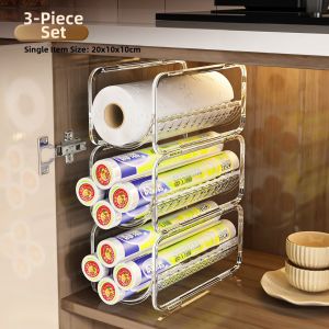 XINZHU | Multifunctional Food Wrap Organizer Shelf