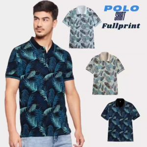 Allium Collection / Polo Shirt Motif Daun Kerah list / Kaos Polo Dewasa Lengan Pendek Motif Bunga / Kaos Polo Distro / COD