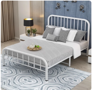 Table Trove.PH Iron Bed Frame King&Queen size high load-bearing Metal Double Single size bed Stainless Steel