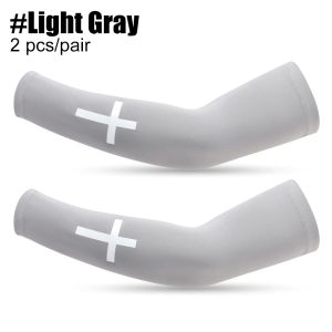 2Pair Sun Protection Cooling Arm Sleeves Compression - Tattoo Cover up- Christian Sun Sleeves for Men Women Youth Sports Cycling