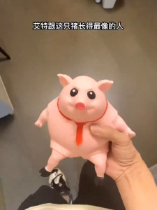 Latex Piglet Soft Decompression Toy Pink Pig Squeeze Toys Funny Stretch Animal Splat Toys to Anxiety