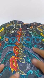 Kerodong Pleci Bulat Full Print Desain Motif Burung Pleci Bahan Single Layer SK
