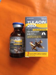 Thuốc TULACIN 250 cho gà hộp 10ml điều trị hô hấp và viêm màng phổi.