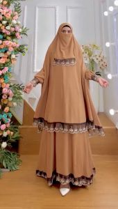 BISA COD!! Set Gamis Syari Kode RENSATING Bahan Kringkel Premium By Ory AjeZas Collection