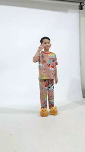 Kiminori AZAM.CP Setelan Piyama Anak Laki-Laki Lengan Pendek