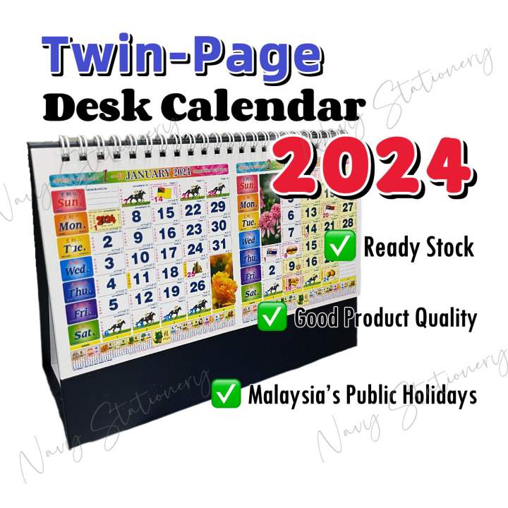 TwinPage Horse Desk Calendar Year 2024 Lazada