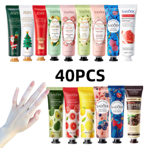 *Random Style* 10/20/40/50 Pieces Christmas Hand Cream Set Refreshing and Moisturizing Hand Cream Gift Set Hydrating Anti-Chapping Long-Lasting Fragrance
