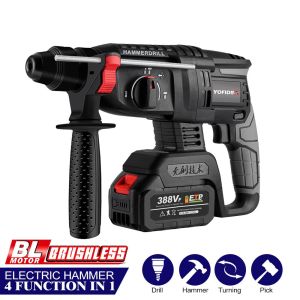 26mm Brushless Electric Impact Dril Hammer Handheld Multifunction Rotary Rechargeable Power Tool For Makita 18V Battery