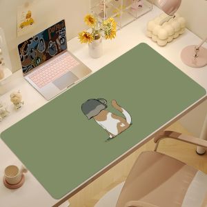 Kawaii Cute Black Cat Mouse Pad Non-slip Thickened MousePad Student Gaming Cushion Large Writing Lockedge Office