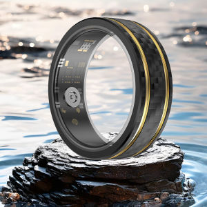 Smart Ring Health Tracker Mens and Womens Health Ring Long Lasting Battery Sleep Ring (Black Gold 13#)