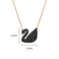 Dây Chuyền Swarovksi Swan Lớn Hình Con Gấu Đen Phụ Kiện Trang Sức Thời Trang Dây Chuyền Xương Đòn Khóa Xương Đòn Trang Sức Hợp Kim. 