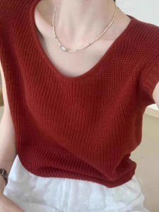 chaqi | Summer Short Unique Crewneck Sleeveless Tee Shirt