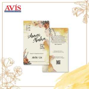 (Isi 100 pcs) Blangko Kertas Undangan Pernikahan AVIS 124 Harga Termurah Gratis File Setting