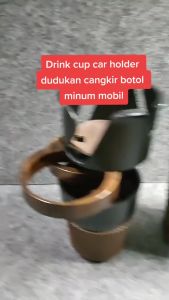 AM-40 Dudukan Cangkir Botol Minum Mobil Fitur 4 in 1 Bisa Muter 360 Organizer Mobil Interior