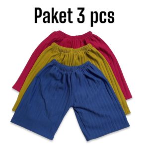 PAKET 3 PCS CELANA PENDEK ANAK PEREMPUAN KNIT HORNET HOTPANTS ANAK PEREMPUAN 1-6 TAHUN