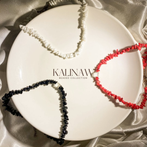 Shell Chip Choker Necklace I Beaded Collection by Kalinaw