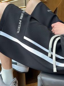 Quần Short Thể Thao Nam Mùa Hè 2025 Quần Bóng Rổ Năm Điểm Rộng Rãi Quần Dài Thường Ngày Bằng Vải Lụa Băng Mới Của Mỹ