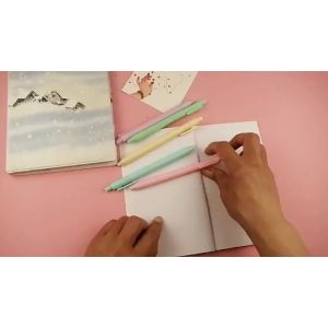 Bút bi bấm vỏ màu macaron tuỳ chọn dễ thương ngòi 0.5mm mực đen bút gel  GA625