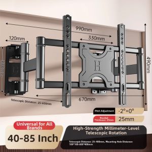 BESSGROUP | Ultra-thin Extendable Rotating TV Wall Mount