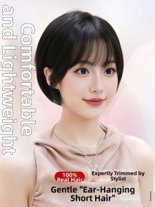 Is a wig | Natural Looking Youthful Short Bob Human Hair Wig