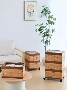 GTHome(Singapore) Collapsible Stackable plastic storage box Durable laundry basket with optional wheels or cover basket