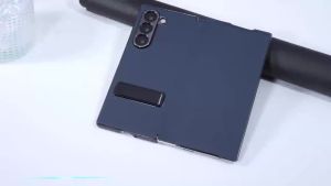 szhaiyu | Luxury Smooth Leather Magnetic Flip Phone Case For Samsung Galaxy Z Fold 8 7 6 5 4 Ultra Anti-Drop Protective Kickstand Cover