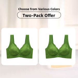 Miiow | Front Opening Push-up Underwire-free Bra with Side Support and No Trace Back for Large Sizes