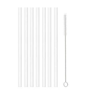 Reusable Straw with Cleaning Brush Plastic Replacement Straw for Stanley 40oz Adventure Quencher Travel Tumbler Plastic Straws