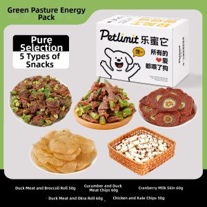 petlimit | Duck Jerky Cucumber Chips Dog Treats for Training Rewards Teething