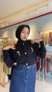 DARIKA RUFLE CARDY: Kardigan Wanita Korean Style Terbaru