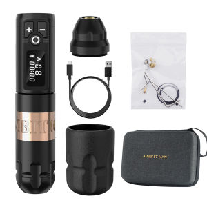 Ambition Soldier Wireless Tattoo Machine Rotaty Battery Pen 2400mAh LED Digital Display For Body Artwith Portable Power Artister