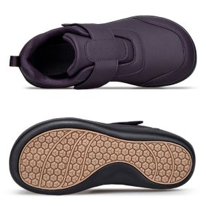 Lesvago Men Sneakers Diabetic Shoes PU Leather Waterproof Women Wide Feet Swollen Walking Shoes Thumb Eversion Adjusting Soft Comfortable Men Shoes