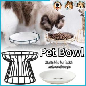 Ceramic Pet Bowl Protect Neck Elevated Cat Bowl Dog Feed Bowl For Food And Drinking
