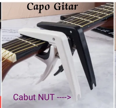 Capo gitar Akustik Senar 6 Model jepit Dilengkapi Bagian buka nut
