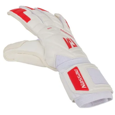 Nassau | Găng tay thủ môn Nassau GK Lee Woon-jae Perfect White với độ bám dính vượt trội ứng dụng cao su