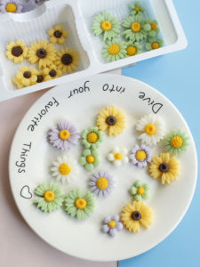 Colorful Daisy Chocolate Birthday Cake Decoration Edible Finished Product Cherry Blossom Tulip Chocolate Dessert Snack Treat