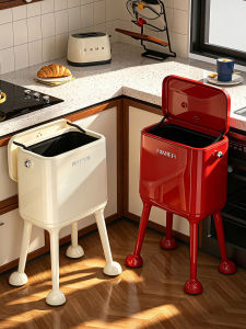 ASCOR | Easy-to-Use Tall Kitchen & Living Room Trash Can Large Capacity
