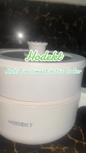 HODEKT Rice Cooker Electric Cooker Pot Multifunctional Electric Cooker Non Stick Hot Pot Cooker Electric Pan Kitchen Round Skillet