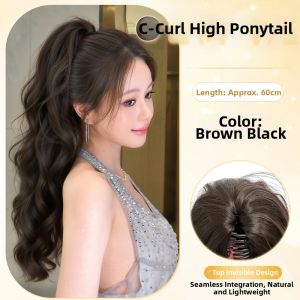 XIAOQI | Voluminous High Ponytail Curl Hair Piece With Layered Curls