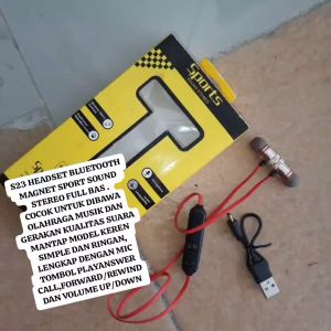 S23 Headset Bluetooth Stereo Full Bass dengan Mikrofon Telinga Isolasi Kebisingan Plug 3 Pin - MRH