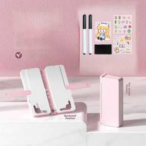 New Reading Stand Pencil Case Multi-Functional Stationery Box Book Viewing Stand Dual-Purpose Childrens Primary School Internet Famous Pencil Case Girls Boys Black Technology Middle School Book Clip Desktop Godsend Bag