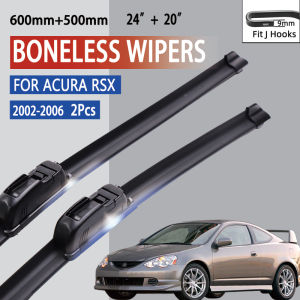 For Acura RSX Type-S DC5 2002 - 2006 Car Wiper U-type Soft Rubber Boneless Wiper HD Quiet Durable Automotive Wiper 24"+20"