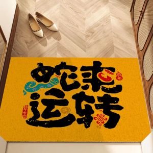 Thickened Anti-Slip Entrance Door Mat Snake Year Home Use Door Mat Indoor Outdoor Mat Modern Simple Style PVC Material