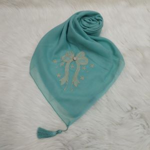 HIJAB SEGIEMPAT Coquette Pita Bordir terbaru Paris japan