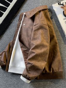 LIIEN NOOS | Retro Short Cleanfit Stylish Suede PU Jacket