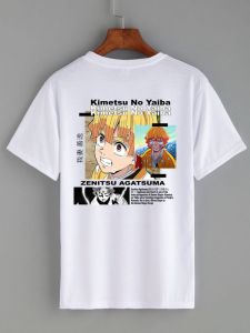 Kaos Anime Demon Slayer/Kaos Zenitsu Agatsuma/Kaos Anime Jepang/Baju Anime Jepang/Kaos Distro Pria Terbaru