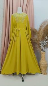 TERBARU GAMIS DEWASA BORDIR BAHAN CTINCLE AIRFLOW