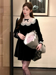 CHOUXIE | Đầm Velvet Phong Cách Quý Cô Sang Trọng Pháp